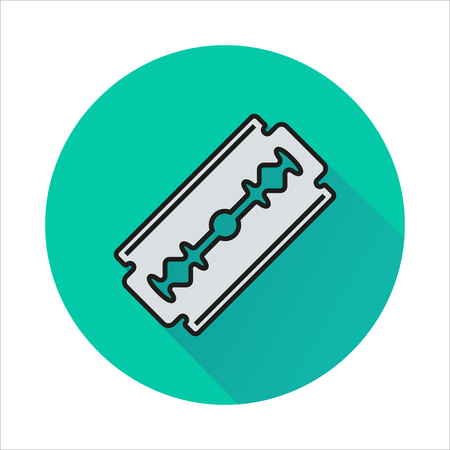 Blade razor icon Created For Mobile, Web, Decor, Print Products, Applications. Color icon isolated.のイラスト素材