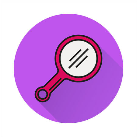 mirror line icon Created For Mobile, Web, Decor, Print Products, Applications. Color icon isolated.のイラスト素材