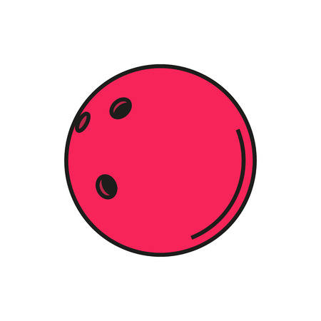 The bowling icon on white background.のイラスト素材