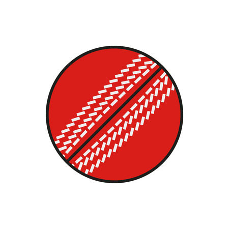 Cricket Ball icon on white background.のイラスト素材