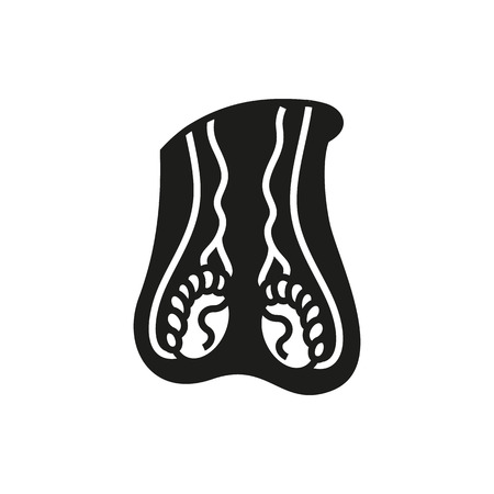Male reproductive system icon on white background Created For Mobile, Infographics, Web, Decor, Print Products, Applications. Icon isolated.のイラスト素材