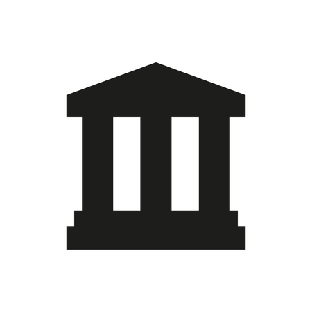 Court Building icon on white background Created For Mobile, Infographics, Web, Decor, Print Products, Applications. Icon isolated.のイラスト素材