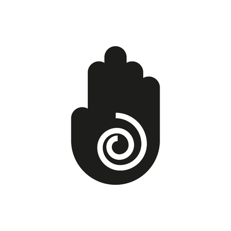 hand symbol icon on white background Created For Mobile, Web, Decor, Print Products, Applications. Icon isolated.のイラスト素材