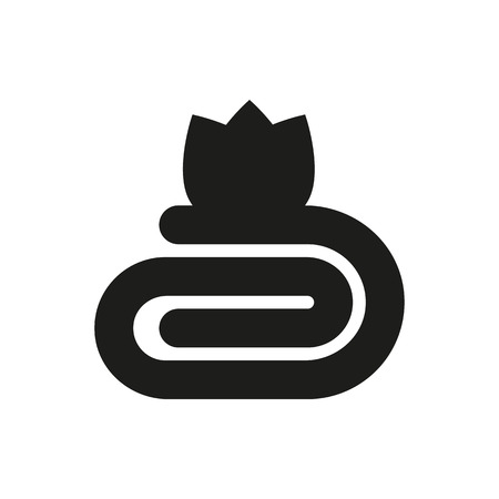 Towel icon on white background Created For Mobile, Web, Decor, Print Products, Applications. Icon isolated.のイラスト素材