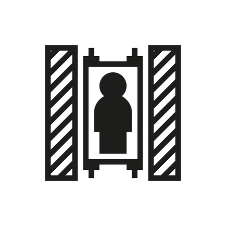 Elevator icon on white background Created For Mobile, Infographics, Web, Decor, Print Products, Applications. Icon isolated.のイラスト素材