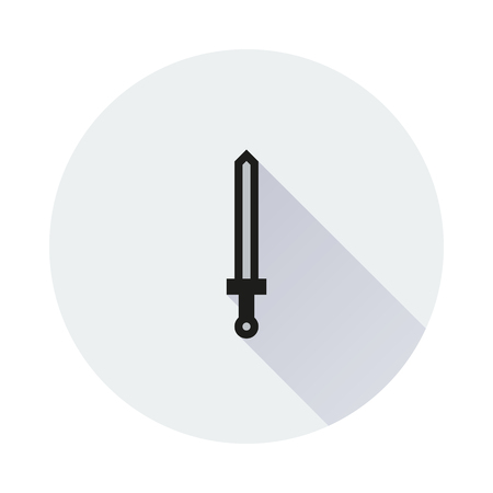 Sword icon on round background Created For Mobile, Infographics, Web, Decor, Print Products, Applications. Icon isolated.のイラスト素材