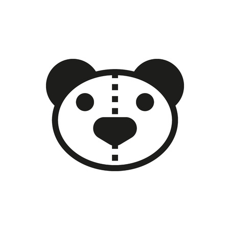 bear sewing icon on white background Created For Mobile, Infographics, Web, Decor, Print Products, Applications. Icon isolated.のイラスト素材
