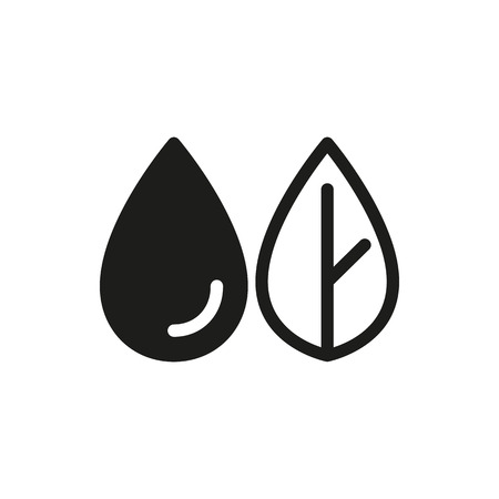 water leaf icon on white background Created For Mobile, Web, Decor, Print Products, Applications. Icon isolated.のイラスト素材