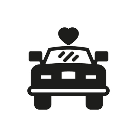 wedding car on white background Created For Mobile, Web, Decor, Print Products, Applications. Icon isolated.のイラスト素材