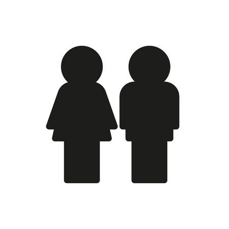 Male and female sign isolated on white background Created For Mobile, Web, Decor, Print Products, Applications. Icon isolated.のイラスト素材
