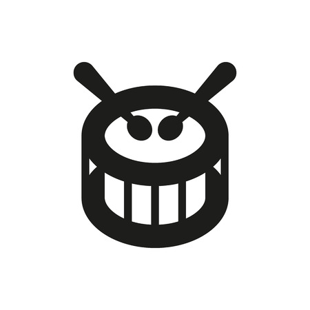 drum icon on white background Created For Mobile, Web, Decor, Print Products, Applications. Icon isolated.のイラスト素材