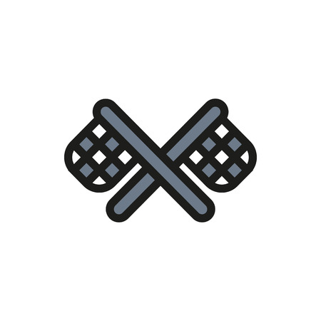 racing flag icon on white background Created For Mobile, Web, Decor, Print Products, Applications. Icon isolated.のイラスト素材