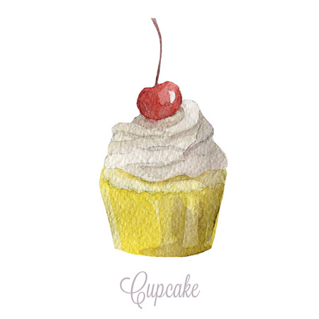 Hnd drawn cupcake. のイラスト素材