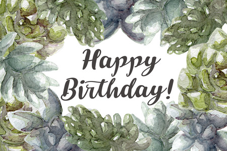 Greeting card flowers watercolor
Hand painting happy birthdayの写真素材