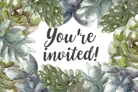 Greeting card flowers watercolor
Hand painting invitationの写真素材