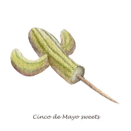 watercolor mexican sweets and bakery. Muffins, candies, cookies for your invitations, scrapbooking, postcards.の写真素材