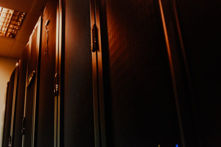 server cabinet with cooling in a special room