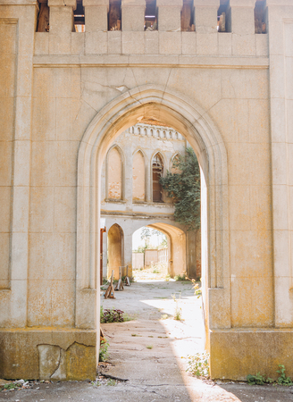old historical fortress stone fortification in the Middle Agesのeditorial素材