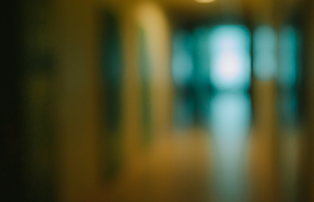 blurred office corridor and doors and partitions without focusの写真素材