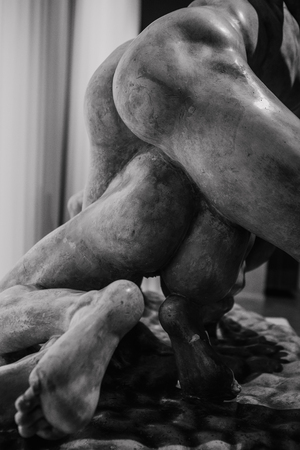 gypsum statues of people history ancient artの写真素材