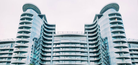 building architecture modern multi storey curly elite fashionable