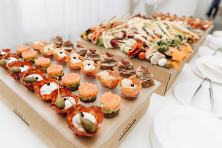 snacks fruits on the table in a plate holiday decor delicious foodの写真素材