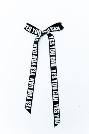 yes you can ribbon with the inscription black white lifestyle
