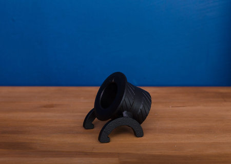 metal stand for stationery and business cards in the loft style