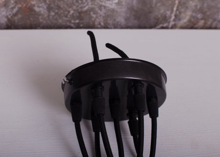 parts for loft lighting fixture and wires for connecting to the electrics