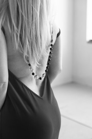 girl blonde in dress big slit backside accessory clothing fashion model insideの写真素材