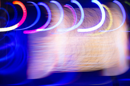 blurred bright colorful background for entertainment venues casino concert event