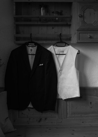 clothing groom suit holiday wedding event chic styleの写真素材