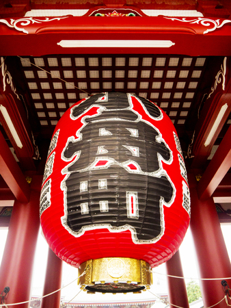 Sensoji Temple treasure Zao-machi lantern boat doorのeditorial素材