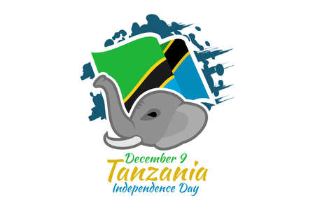 December 9, Independence Day of Tanzania vector illustration. Suitable for greeting card, poster and banner.のイラスト素材