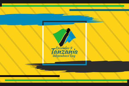 December 9, Independence Day of Tanzania vector illustration. Suitable for greeting card, poster and banner.のイラスト素材