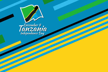 December 9, Independence Day of Tanzania vector illustration. Suitable for greeting card, poster and banner.のイラスト素材