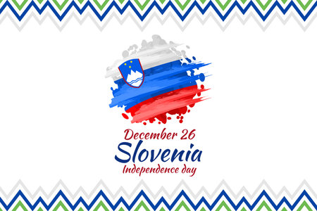 December 26, Independence day of Slovenia vector illustration. Suitable for greeting card, poster and banner.のイラスト素材