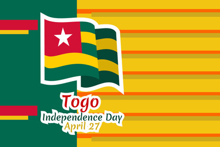 April 27, Independence day of Togo Vector Illustration. Suitable for greeting card, poster and banner.のイラスト素材