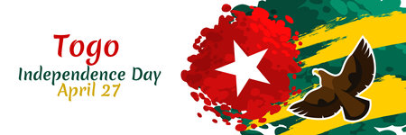 April 27, Independence day of Togo Vector Illustration. Suitable for greeting card, poster and banner.のイラスト素材