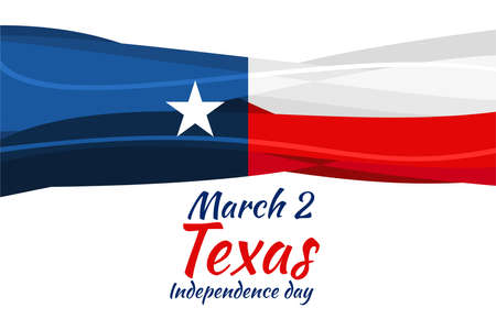 March 2, Independence day of Texas ector illustration. Suitable for greeting card, poster and banner.のイラスト素材