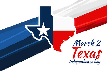 March 2, Independence day of Texas ector illustration. Suitable for greeting card, poster and banner.のイラスト素材