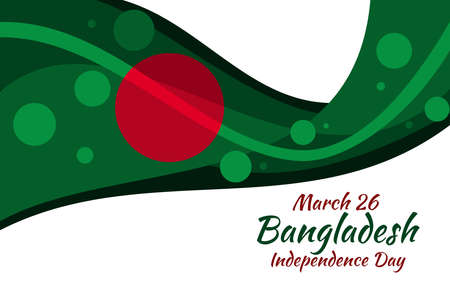 March 26, Independence day of Bangladesh Vector Illustration. Suitable for greeting card, poster and banner.のイラスト素材