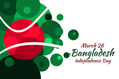 March 26, Independence day of Bangladesh Vector Illustration. Suitable for greeting card, poster and banner.のイラスト素材