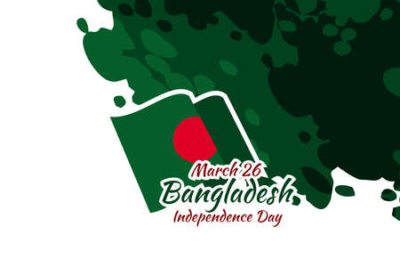March 26, Independence day of Bangladesh Vector Illustration. Suitable for greeting card, poster and banner.のイラスト素材