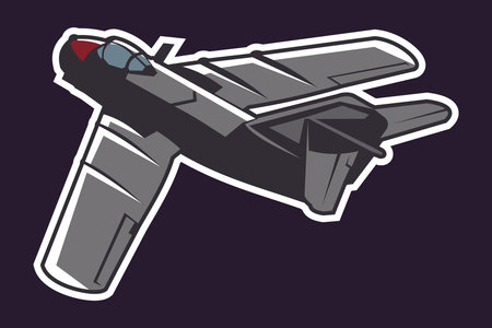 Russian fighter jet icon vector illustration.