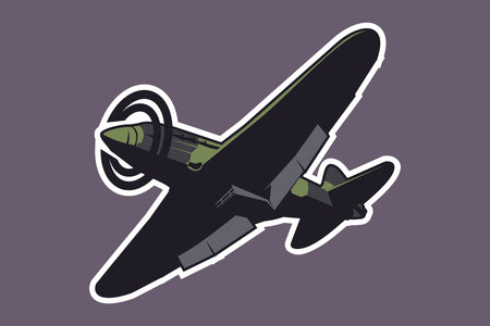 Russian world war II fighter plane vector illustration