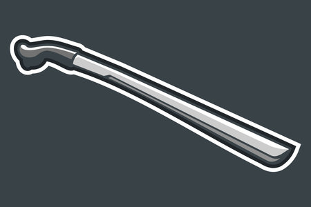 traditional Indonesian sword klewang vector illustration