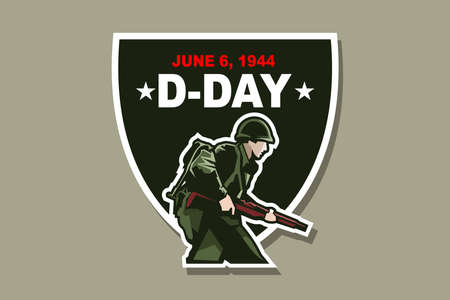 June 6, 1944. D-day, Normandy Landing vector illustration. Suitable for greeting card, poster and bannerのイラスト素材