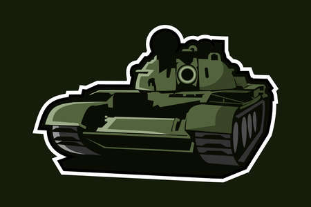 Cold war  Soviet main battle tanks. main battle tank vector illustration.のイラスト素材