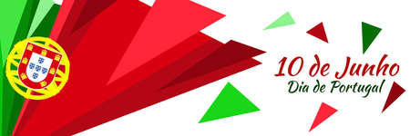 Translation: June 10, Portugal Day . National Day of Portugal Vector Illustration. Suitable for greeting card, poster and banner.のイラスト素材